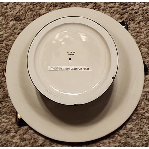 JCPenney Home Holiday/Christmas Ceramic Ribbon Bowl - Red (8") - Picture 2 of 4